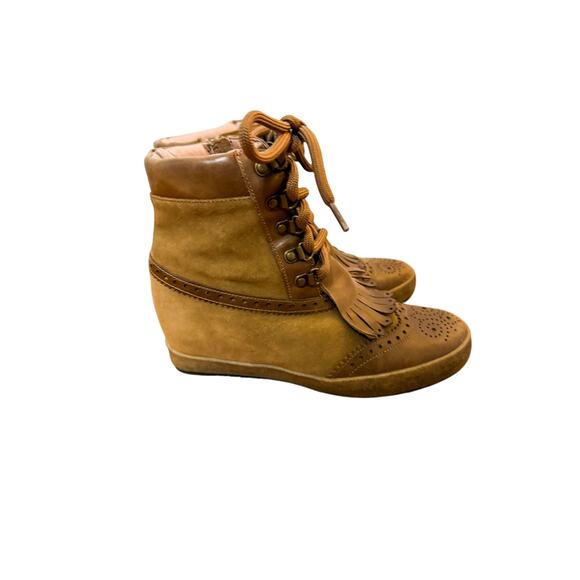 Sundance Shoes Women's Mam' Zelle Wedge Western Shoes size 37 - Picture 2 of 8